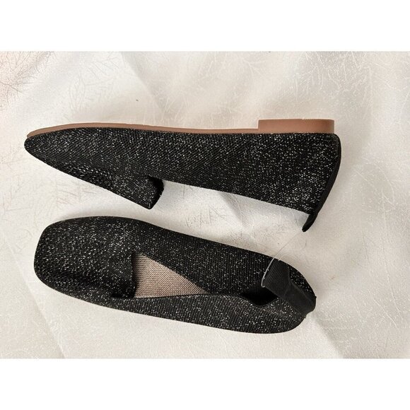 Women’s Sparkle Knit Ballet Flat  Size 9‎ Black Gothic Easy Classic Comfort - Picture 7 of 7